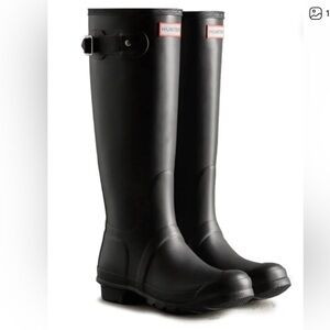 Hunter Women's Black Rain Boots - Original Tall